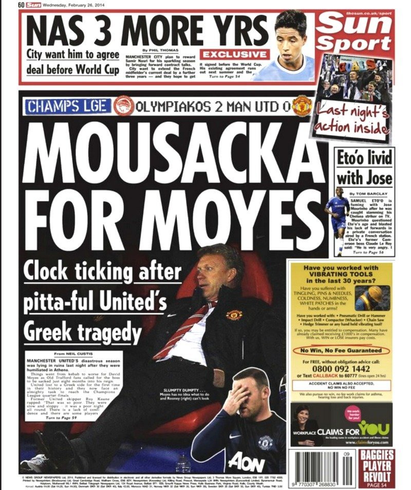 «Mousacka for Moyes»: Το σοκ που προκάλεσε ο Θρύλος στην Ευρώπη